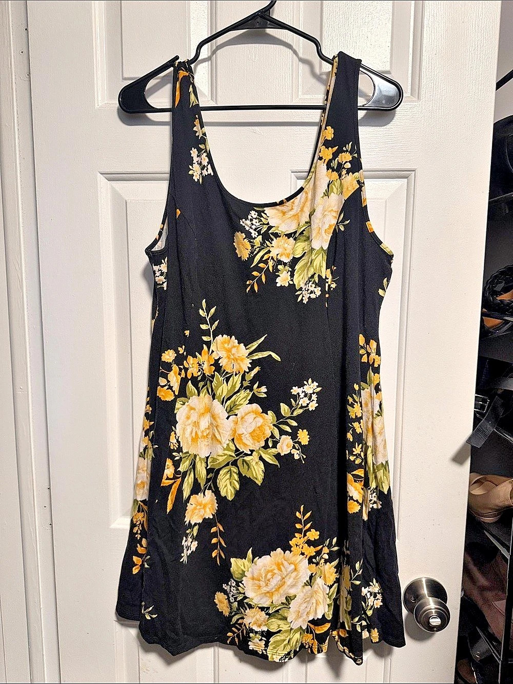Forever 21 Floral Mini Dress in Black & Yellow Size 2X